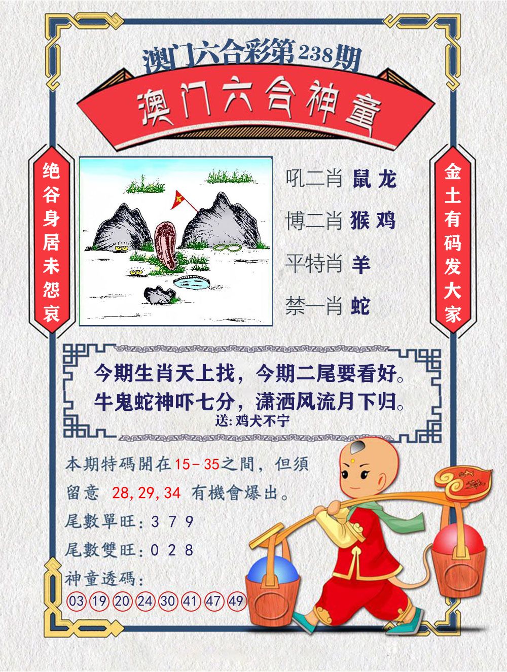 六合神童 第238期