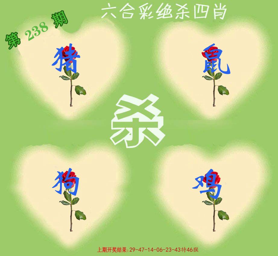 绝杀四肖 第238期