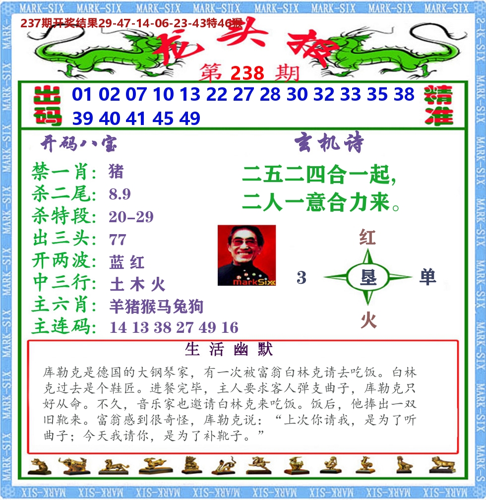 澳门龙头报 第238期