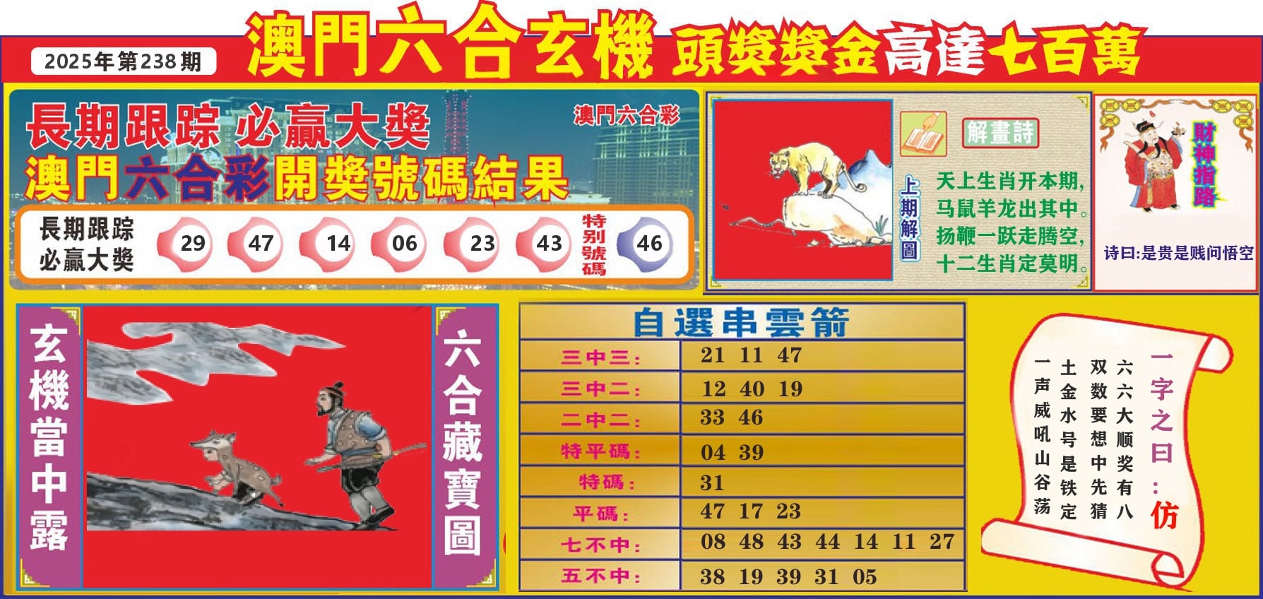 七星彩图C 第238期
