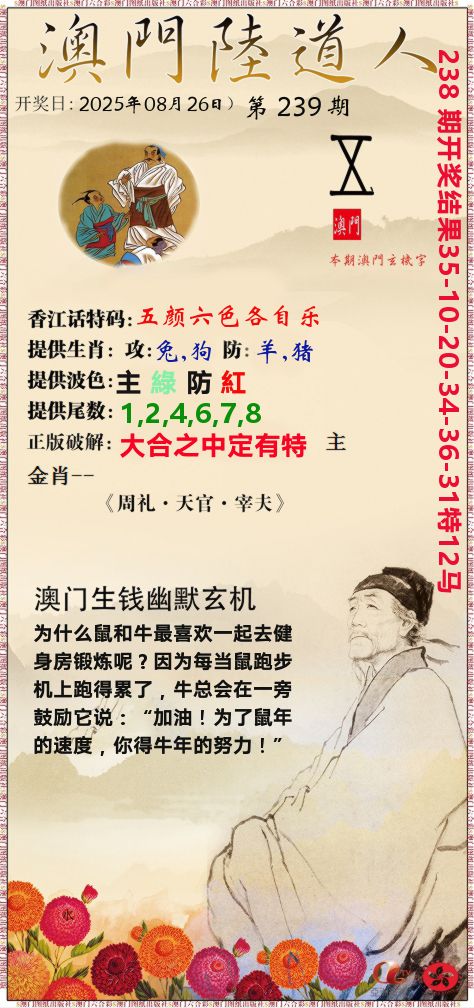 澳门陆道人 第239期