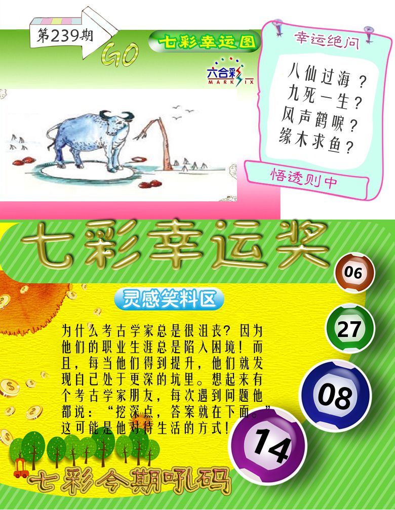 七彩幸运奖 第239期