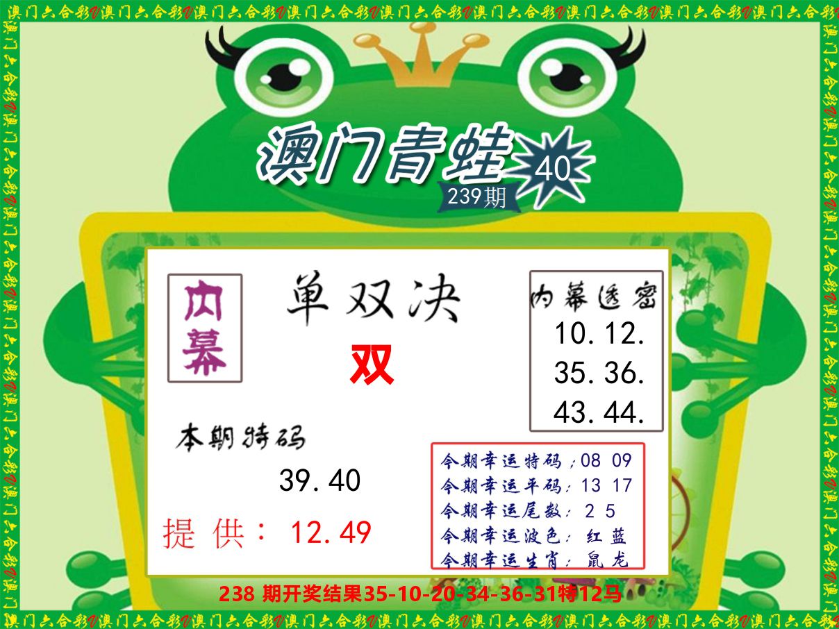 青蛙系列50 第239期