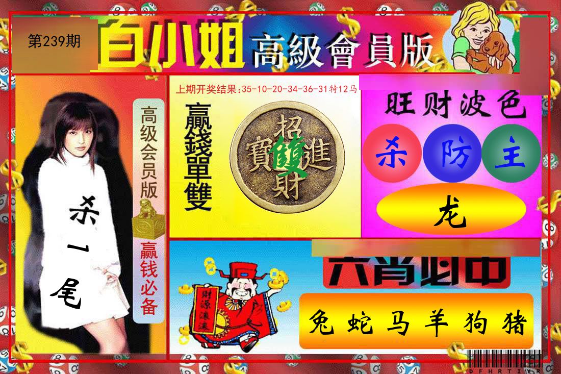白小姐高级会员 第239期