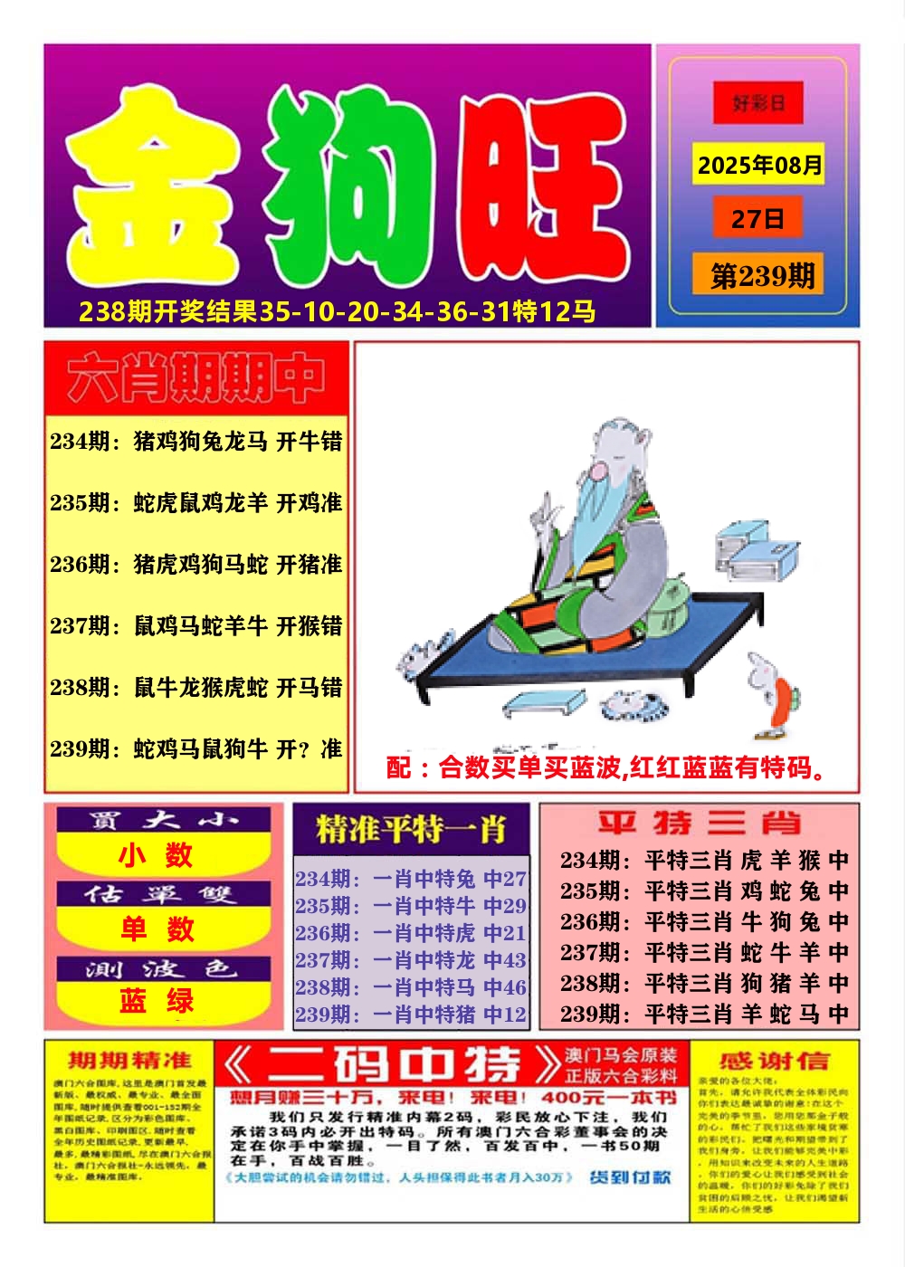 澳门金狗旺A 第239期