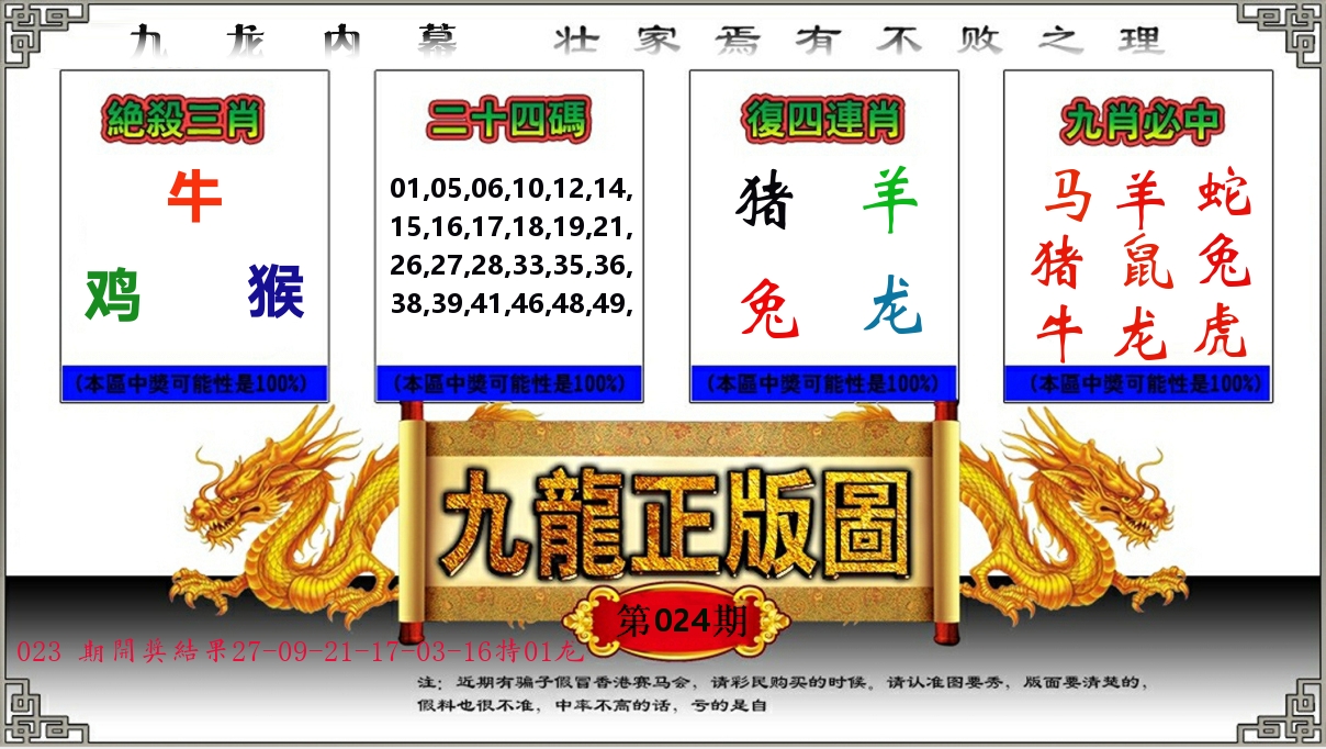 九龙正版图 第24期