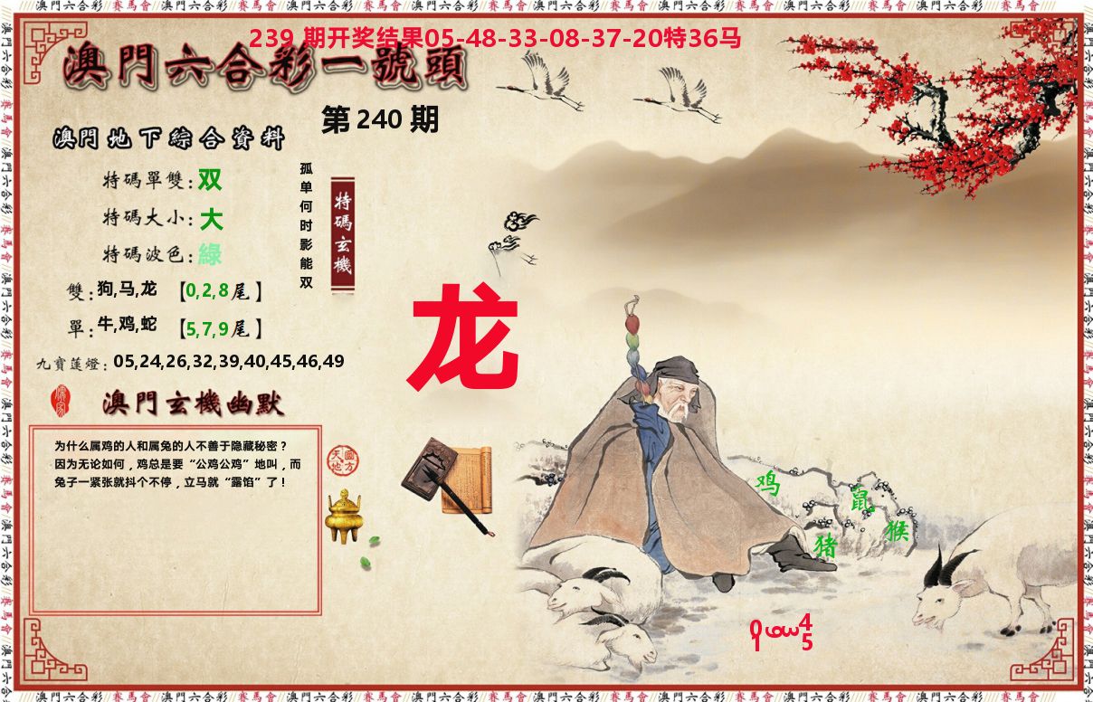 一号头 第240期