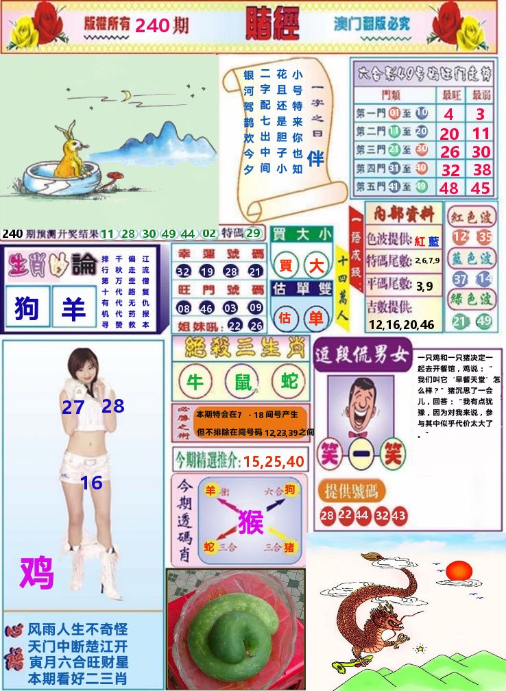 澳门赌经 第240期