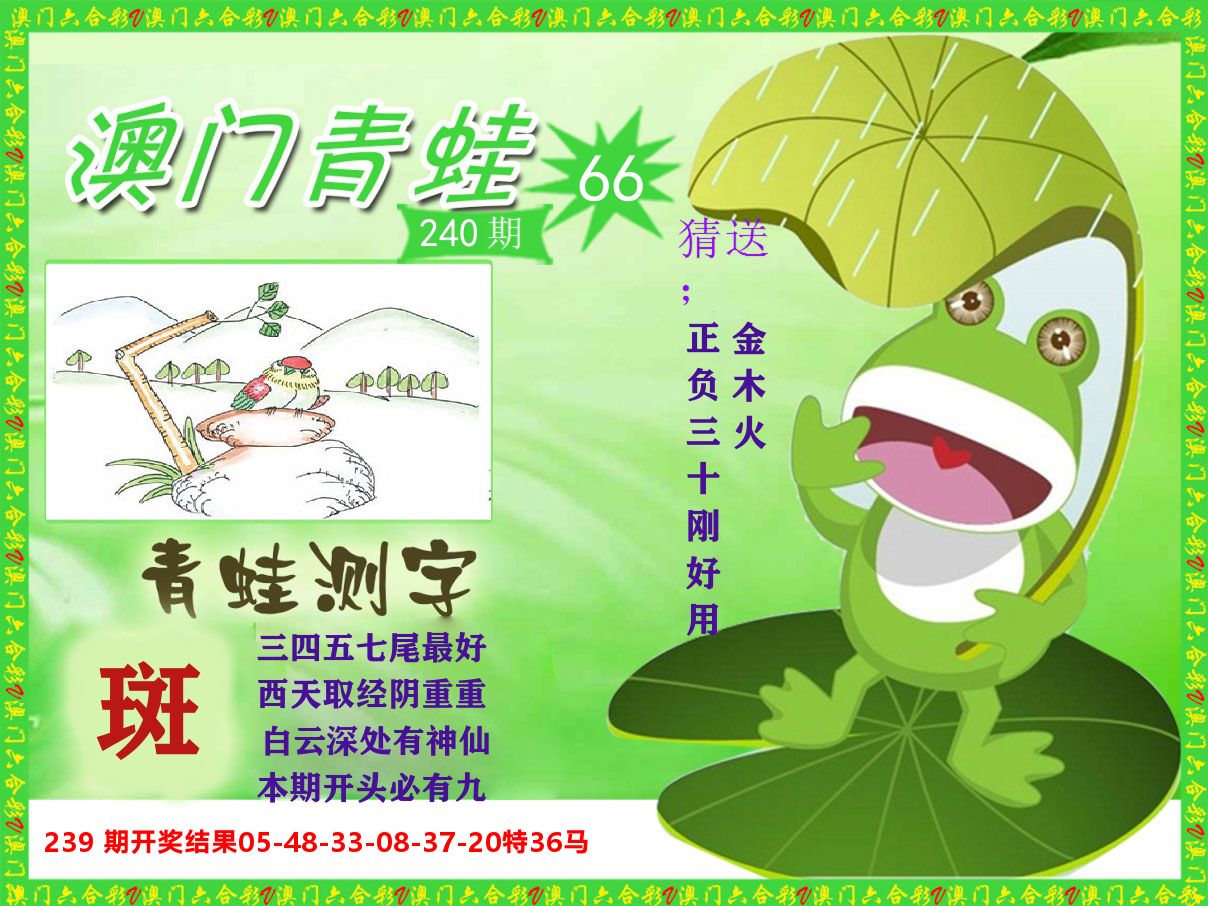 青蛙系列66 第240期