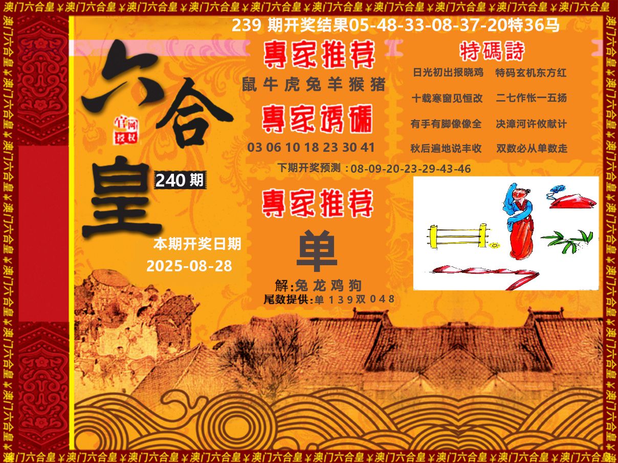 六合皇系列 第240期