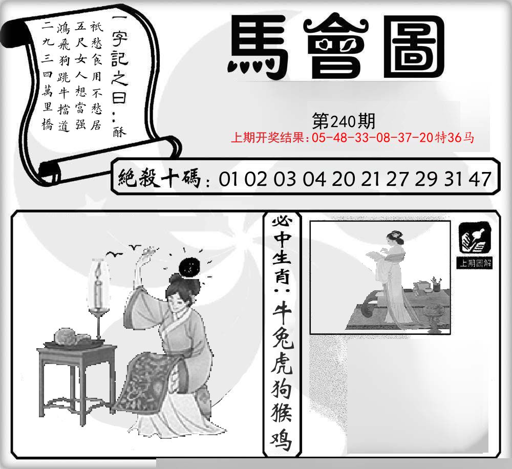 马会图 第240期