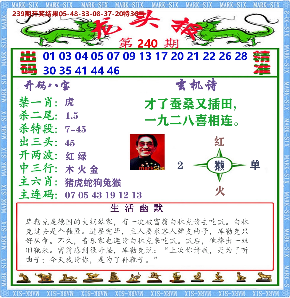 澳门龙头报 第240期