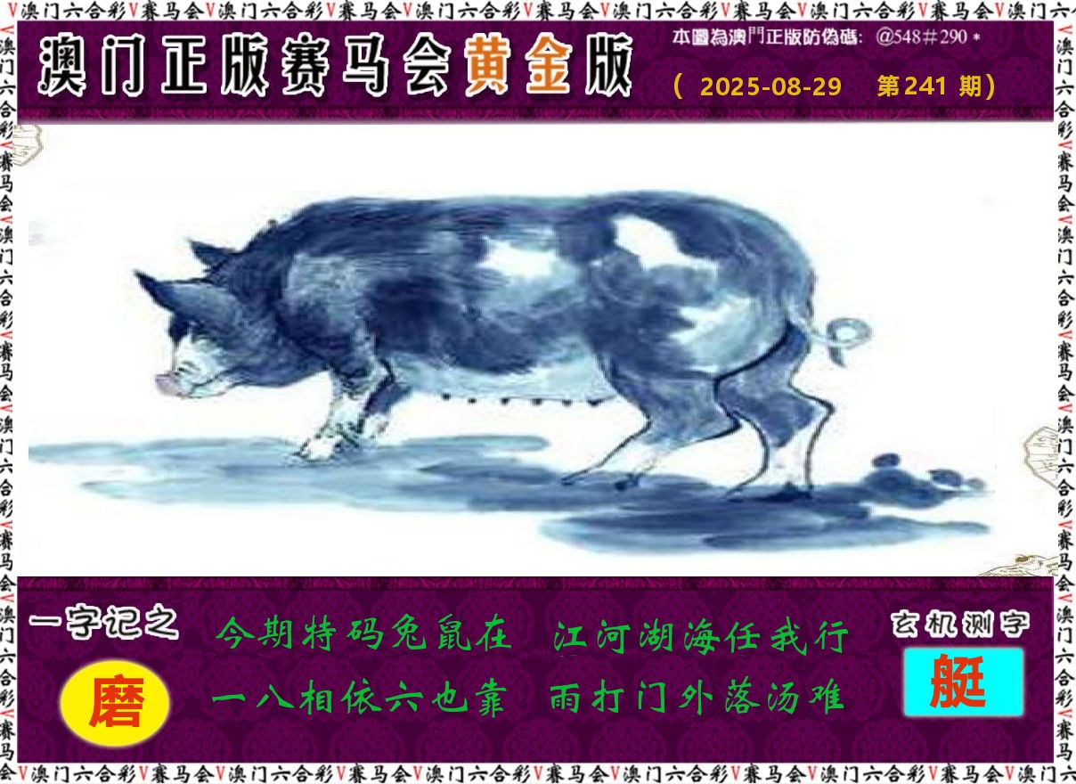 赛马会黄金版 第241期