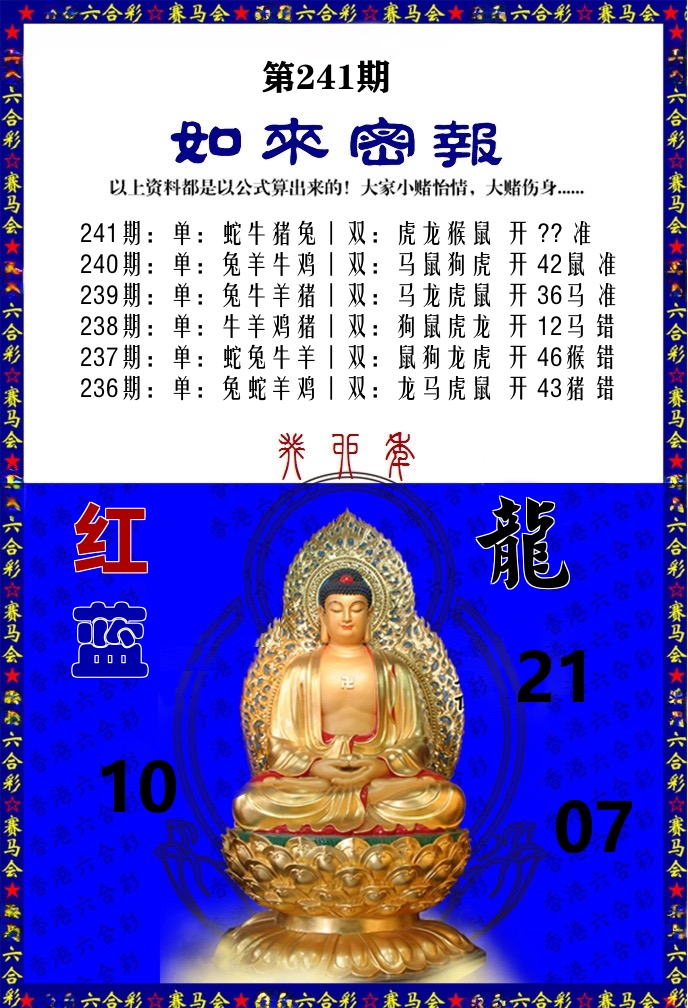 如来密报 第241期