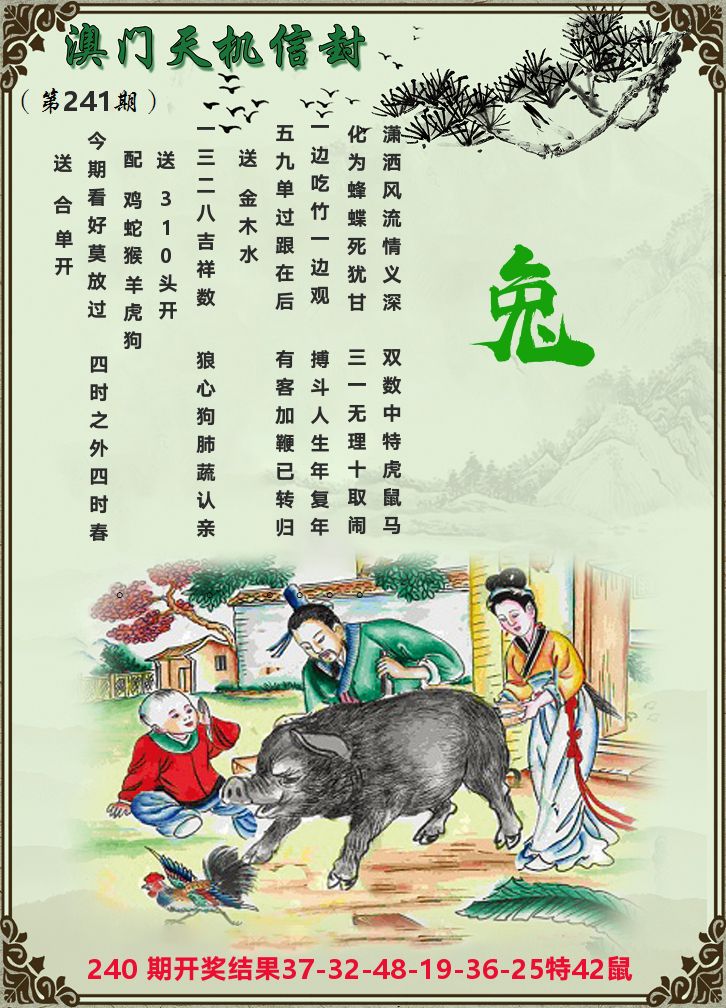 天机信封 第241期