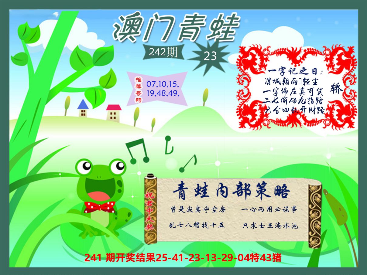 青蛙系列23 第242期