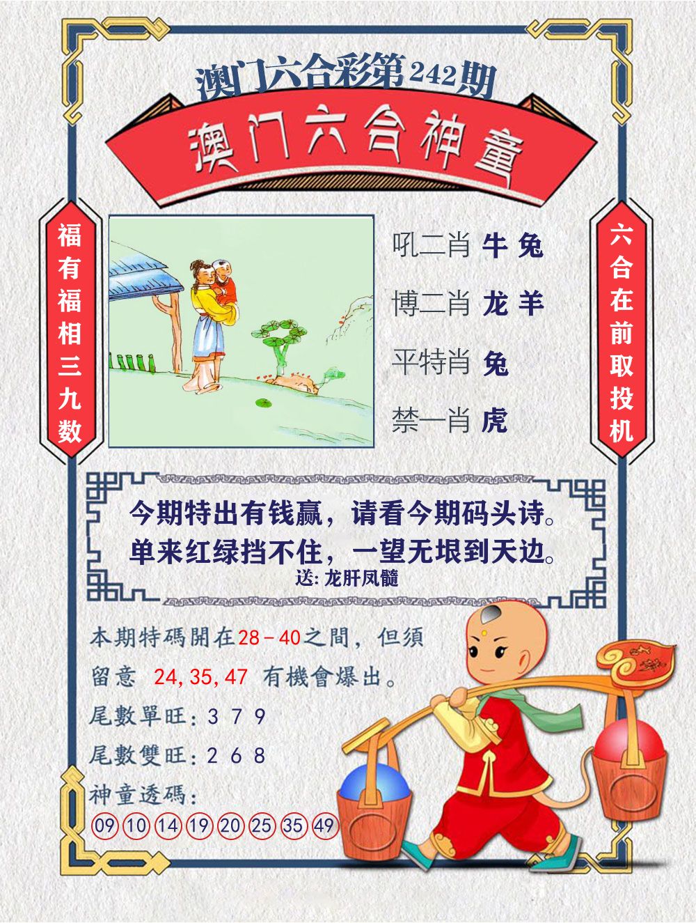 六合神童 第242期