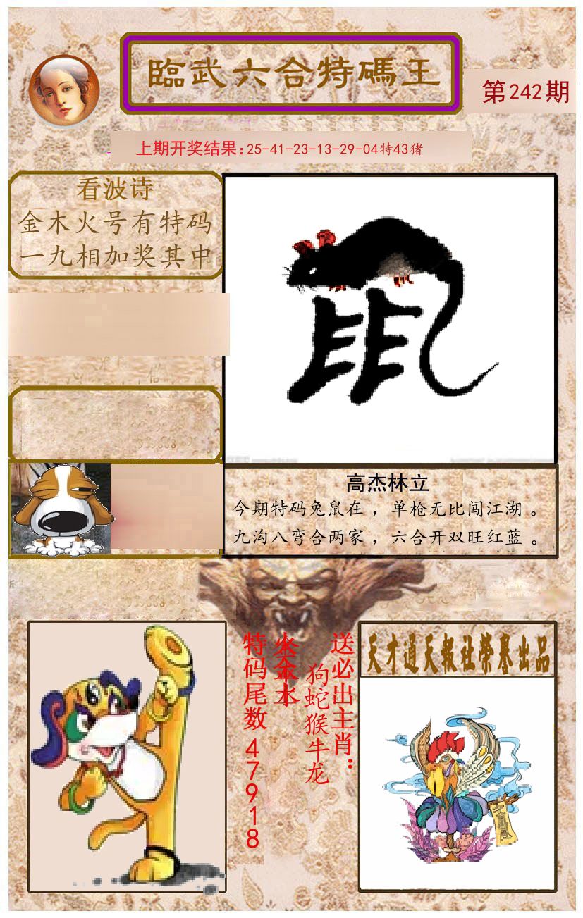 臨武六合特码王 第242期
