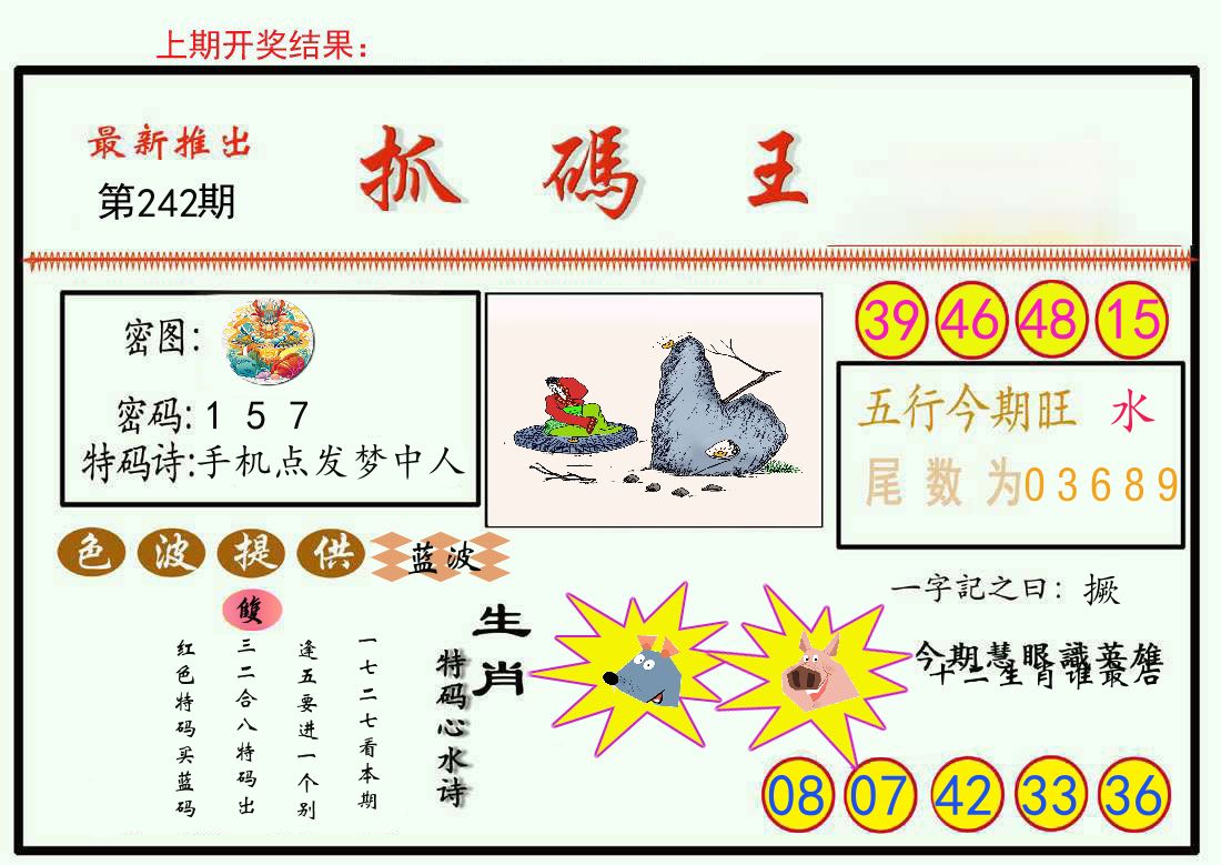 最新抓码王 第242期