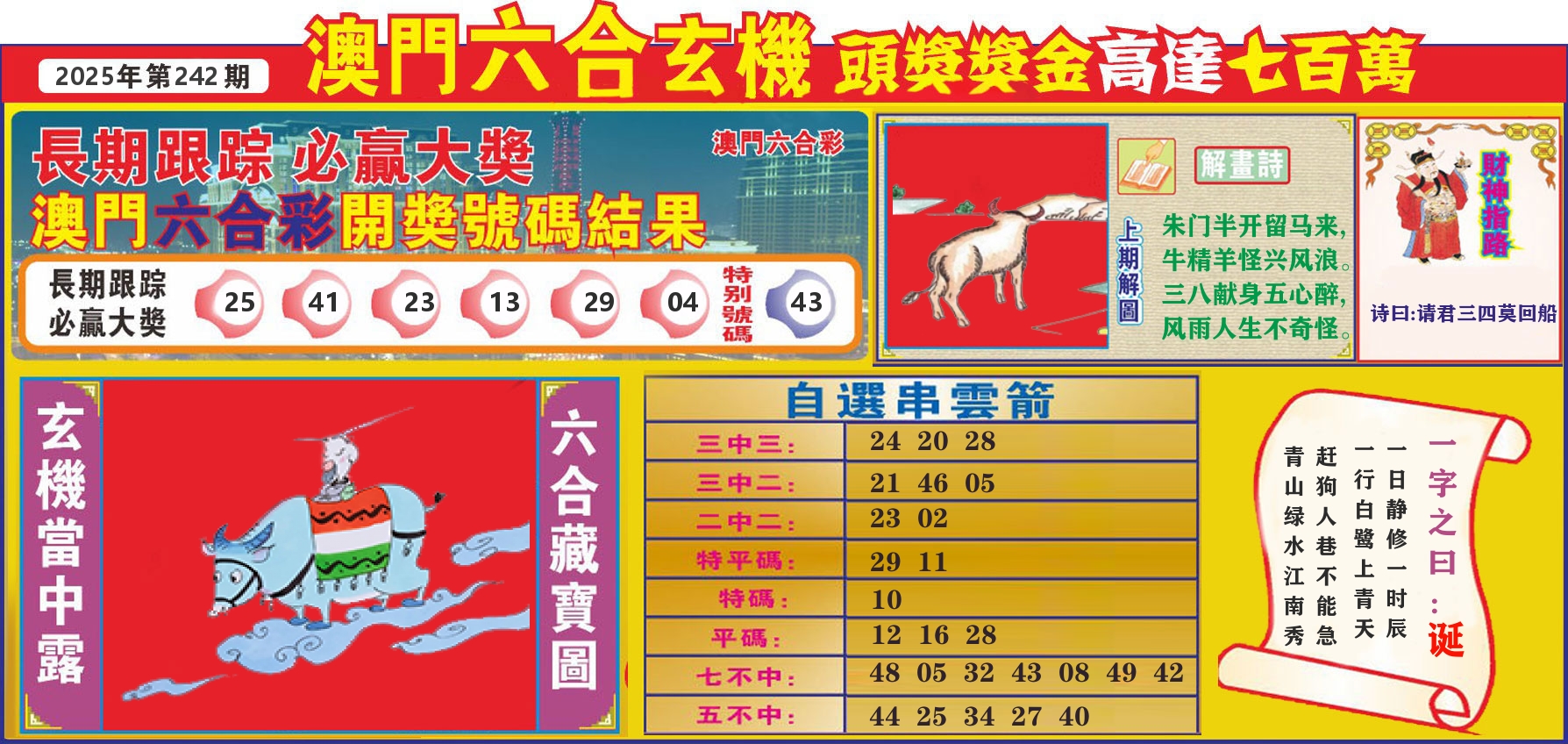 七星彩图C 第242期