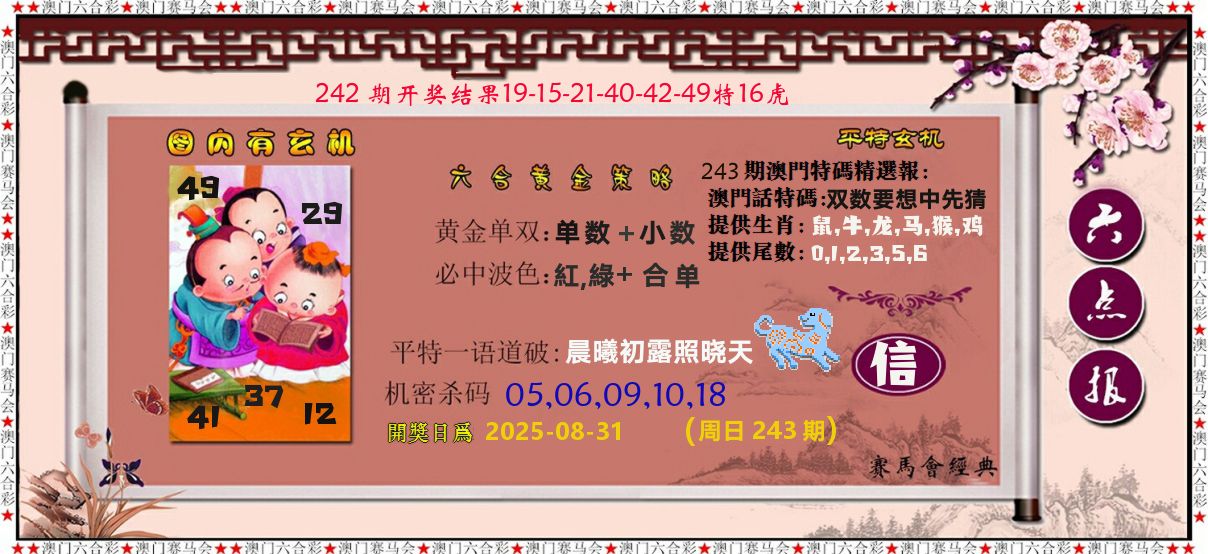 黄金策略 第243期
