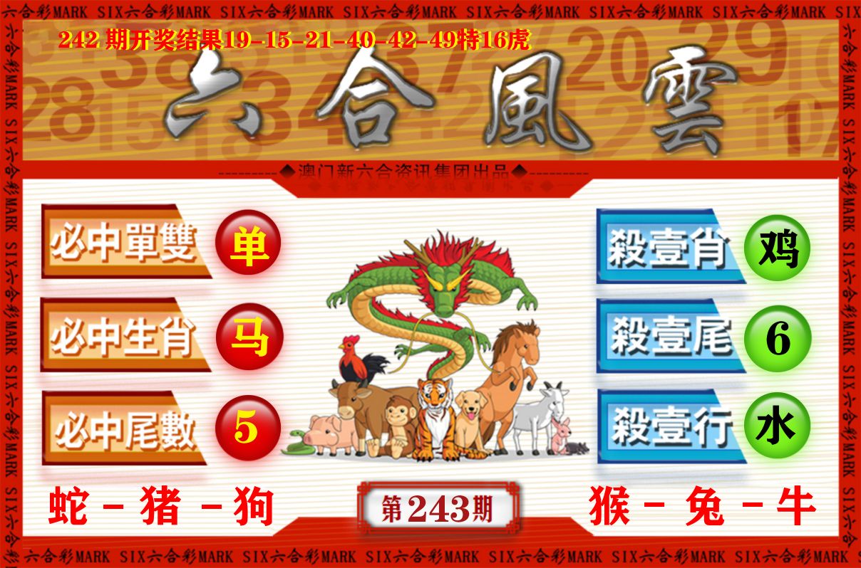 六合风云 第243期