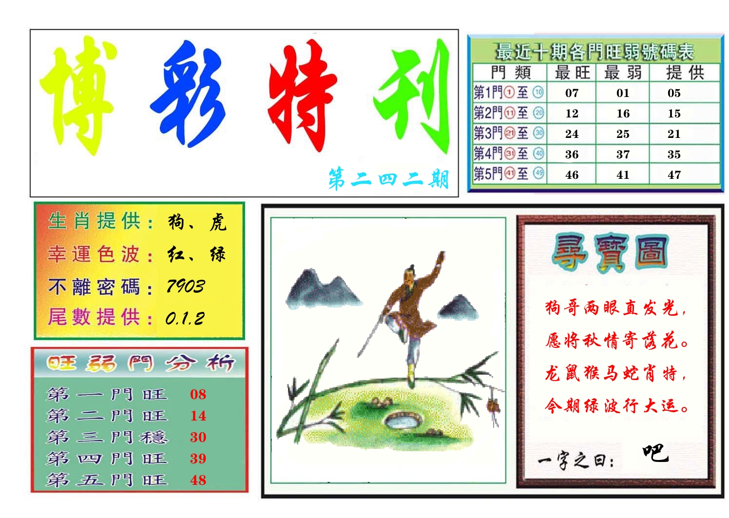 博彩特刊 第243期