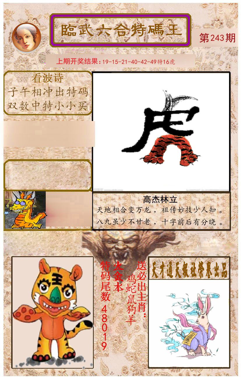 臨武六合特码王 第243期