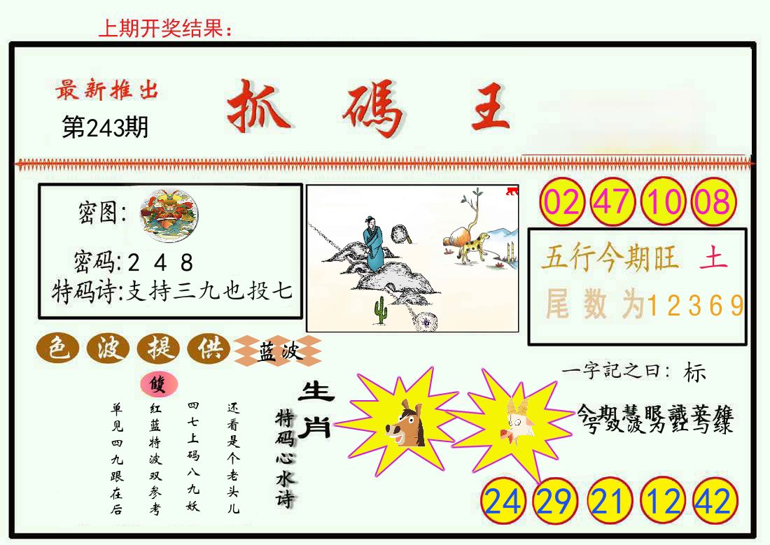 最新抓码王 第243期