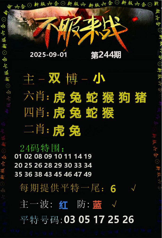 不服来战 第244期
