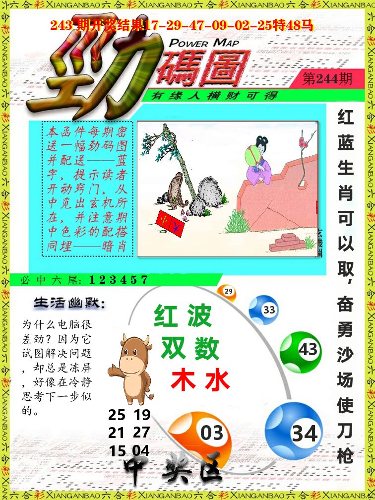 劲码图 第244期