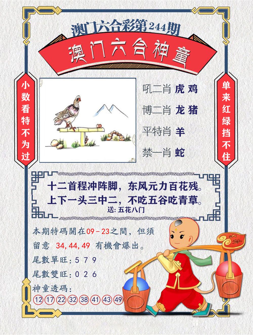 六合神童 第244期