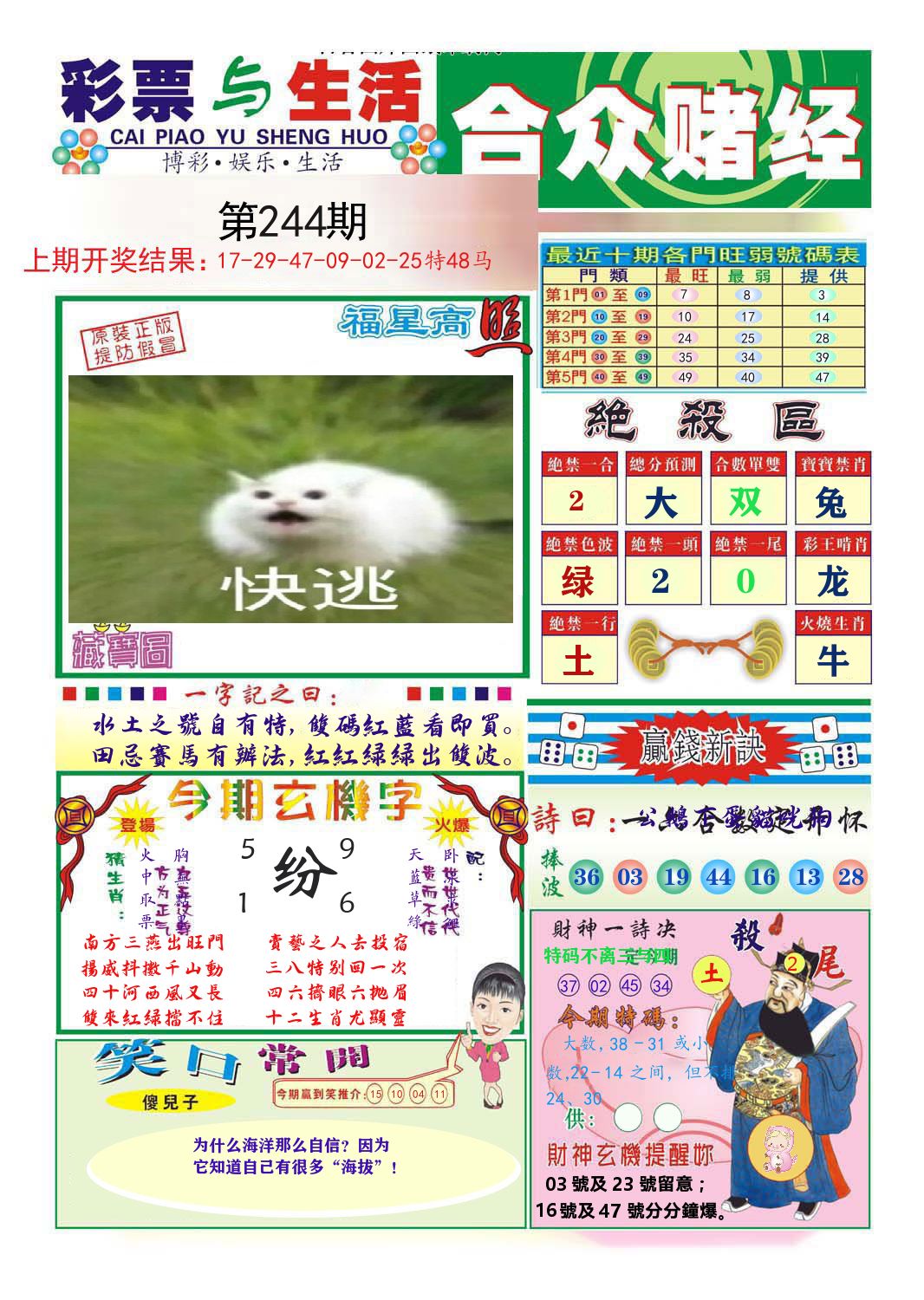 合众赌经 第244期