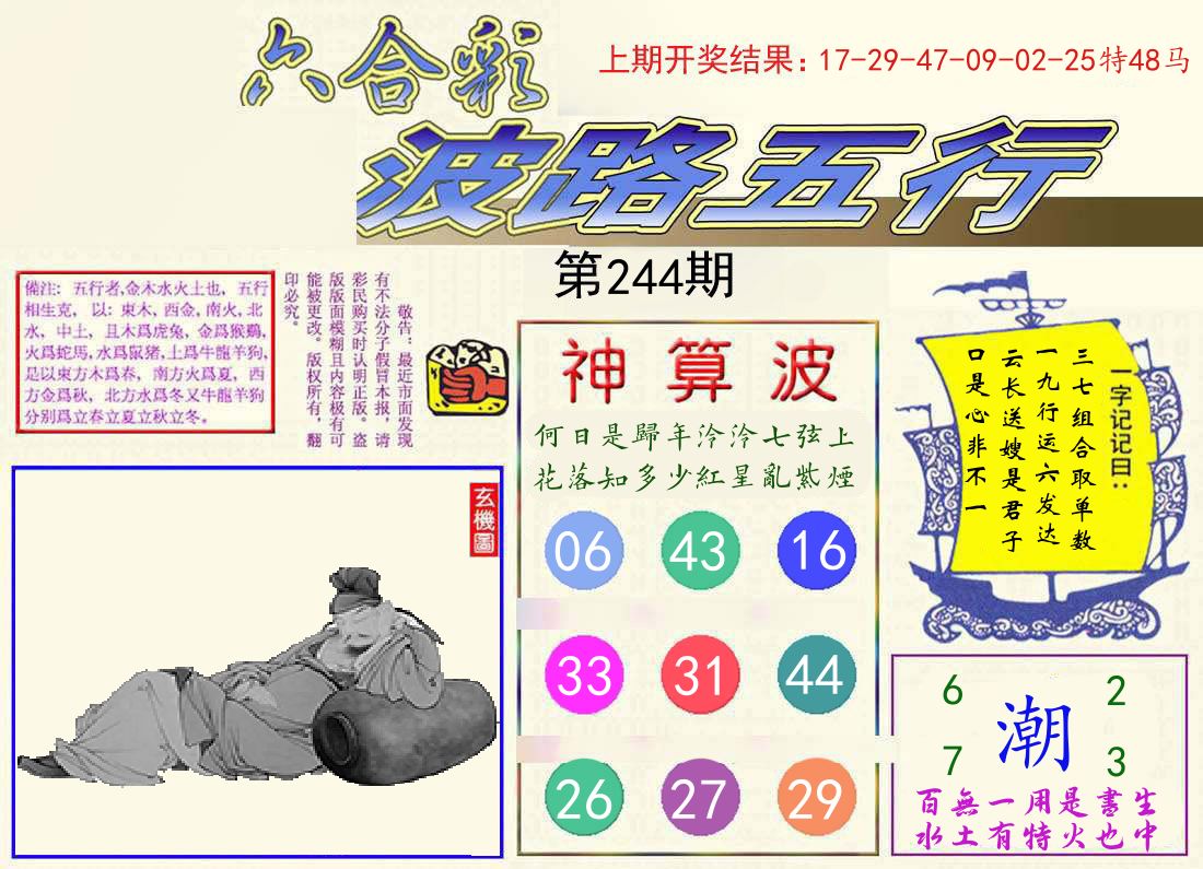 波路五行 第244期