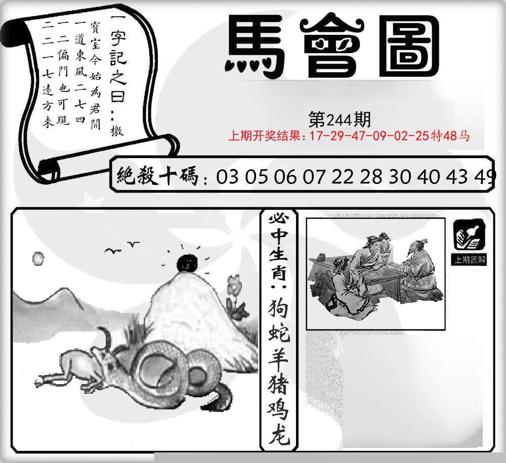 马会图 第244期