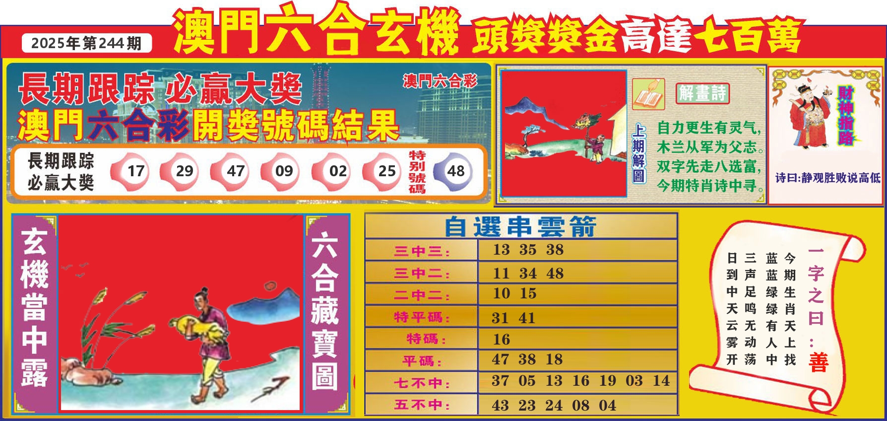 七星彩图C 第244期