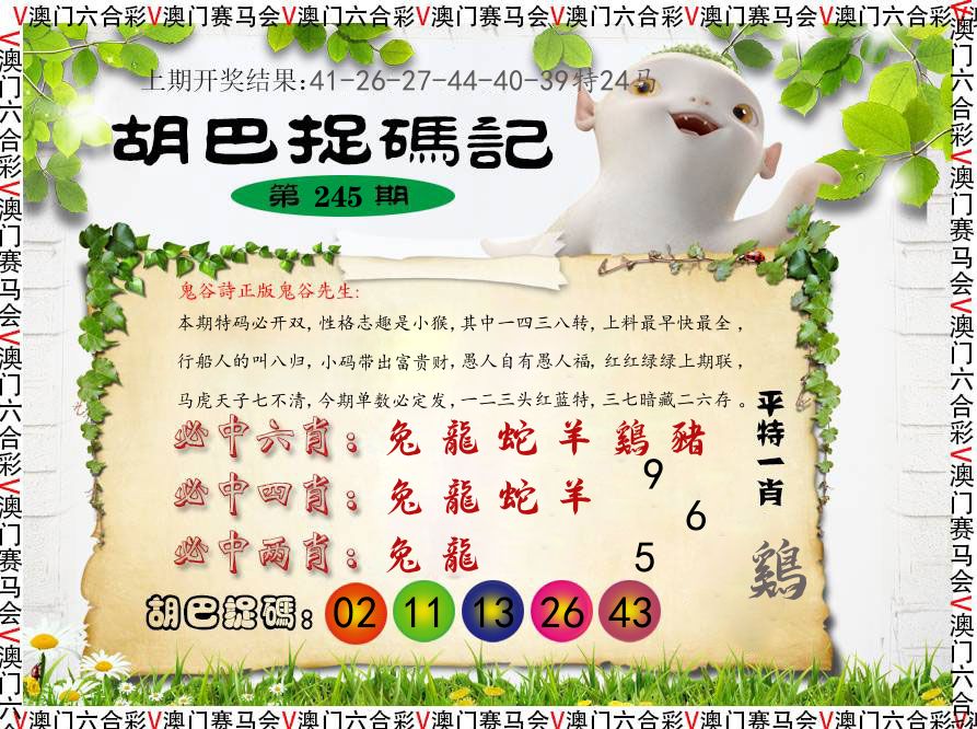 胡巴抓码记 第245期