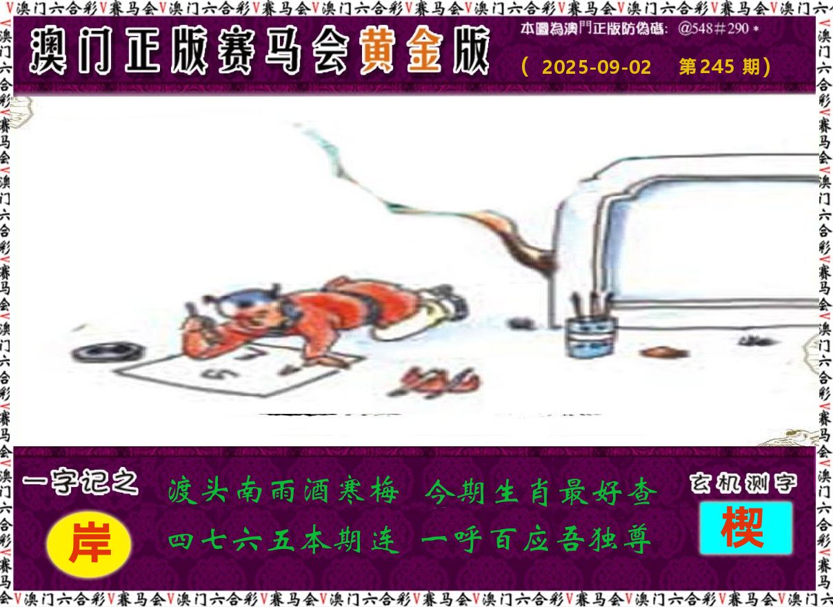 赛马会黄金版 第245期