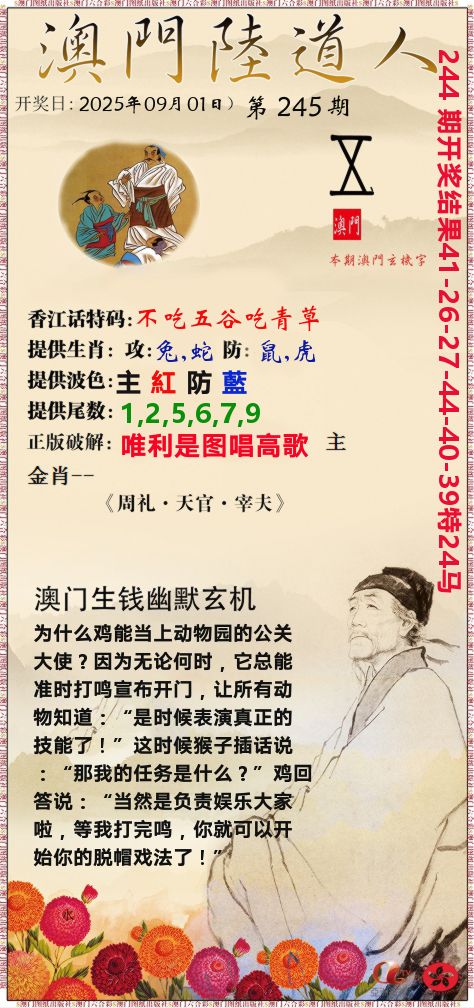 澳门陆道人 第245期
