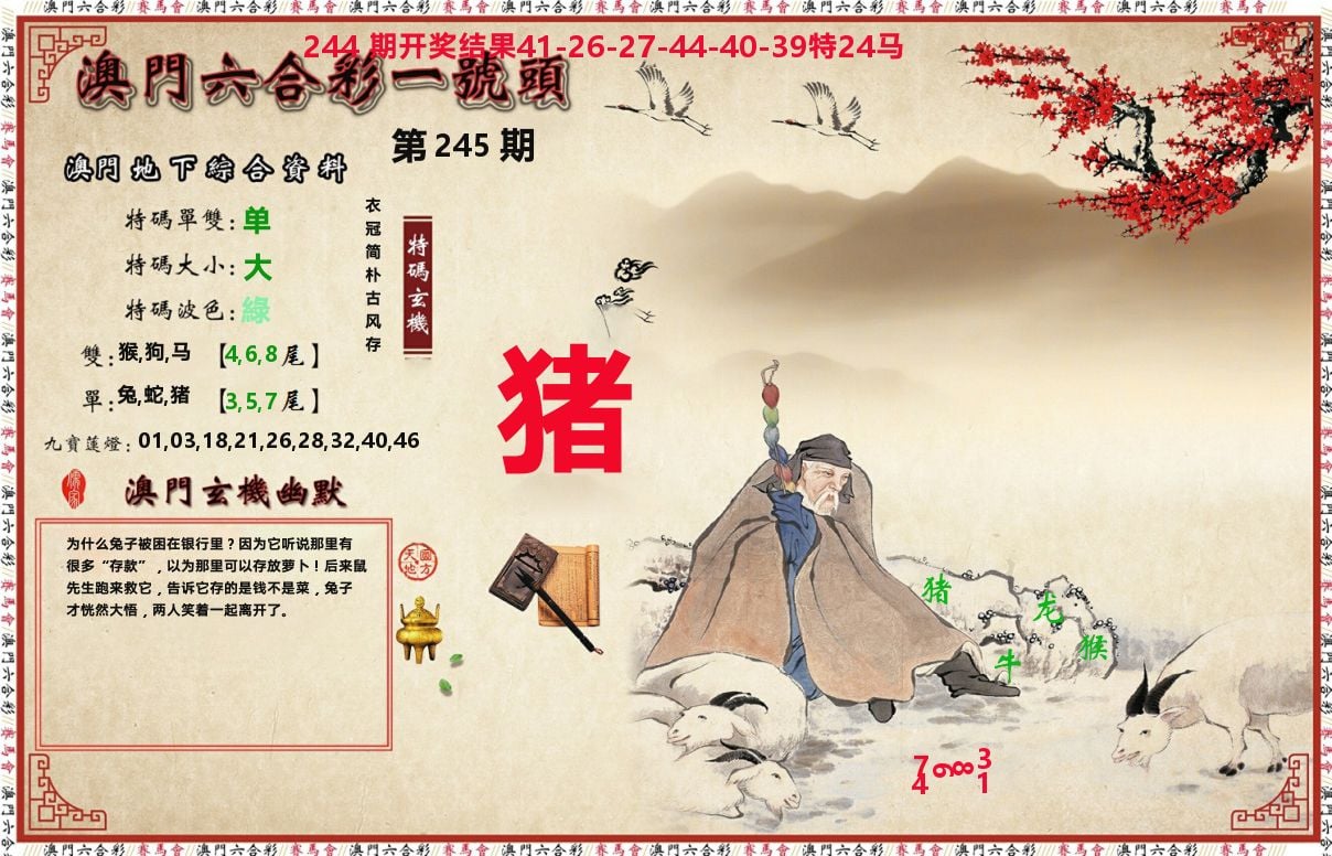 一号头 第245期
