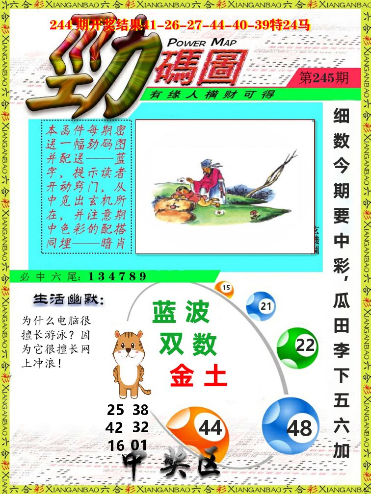 劲码图 第245期