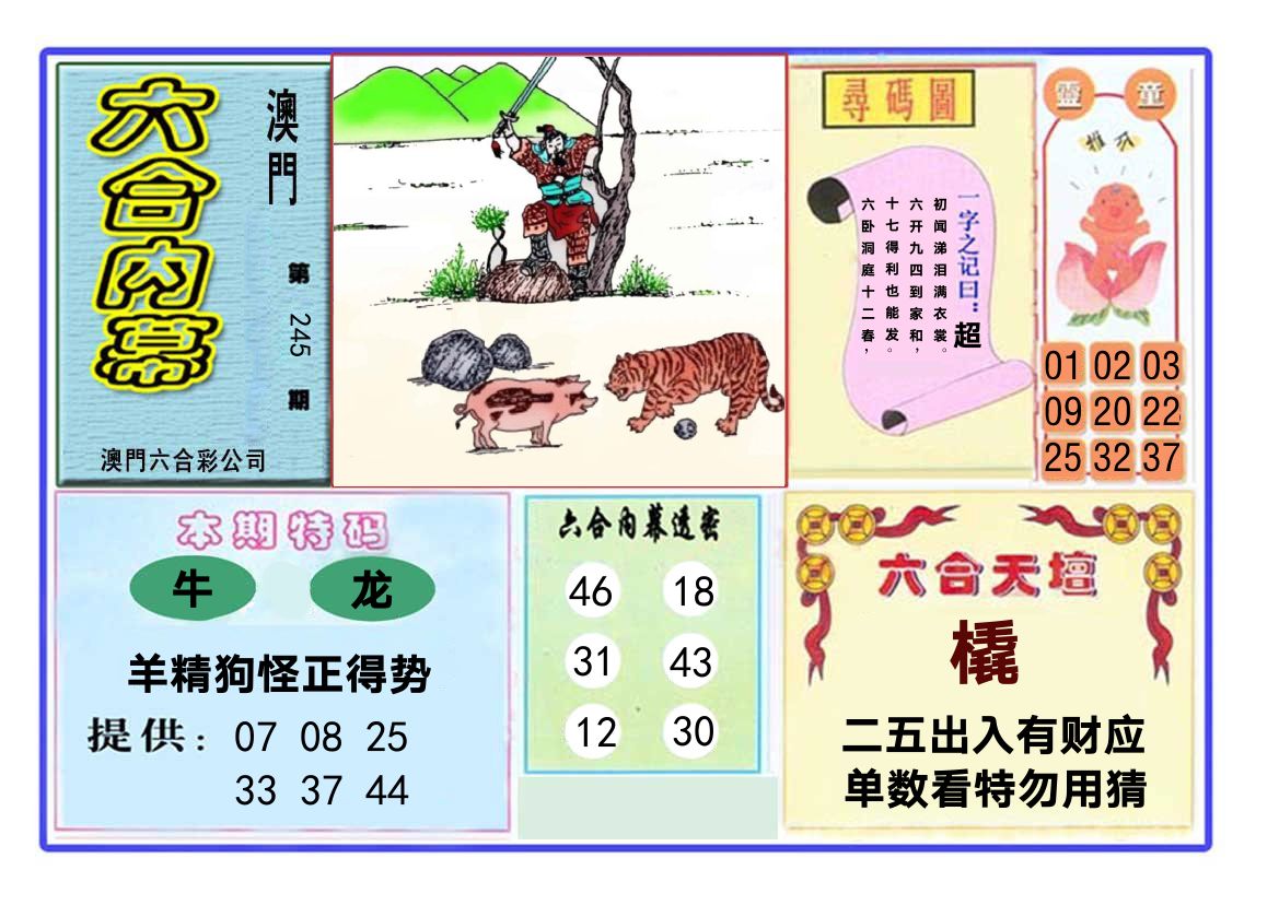六合内幕 第245期