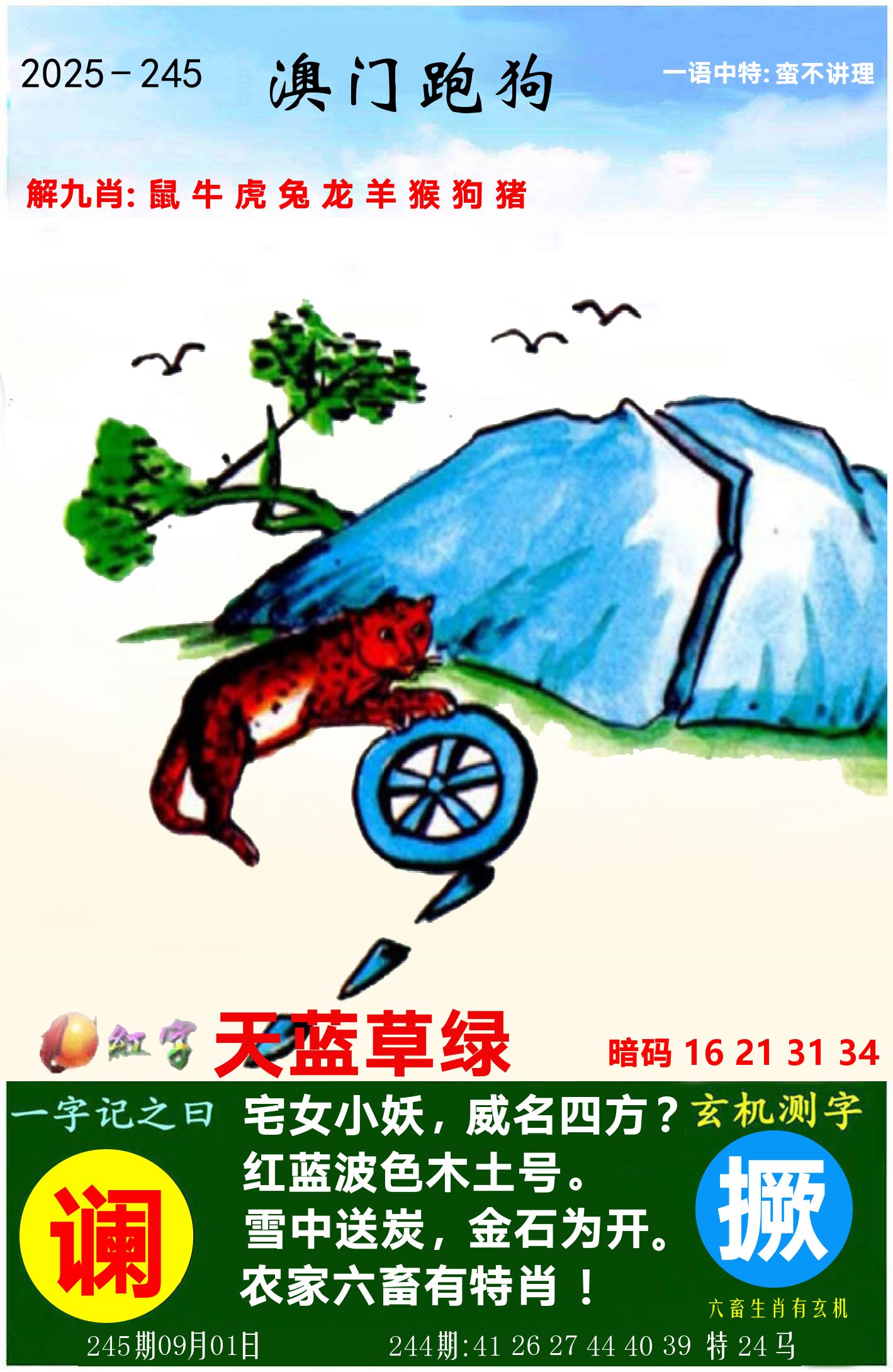澳门跑狗图 第245期