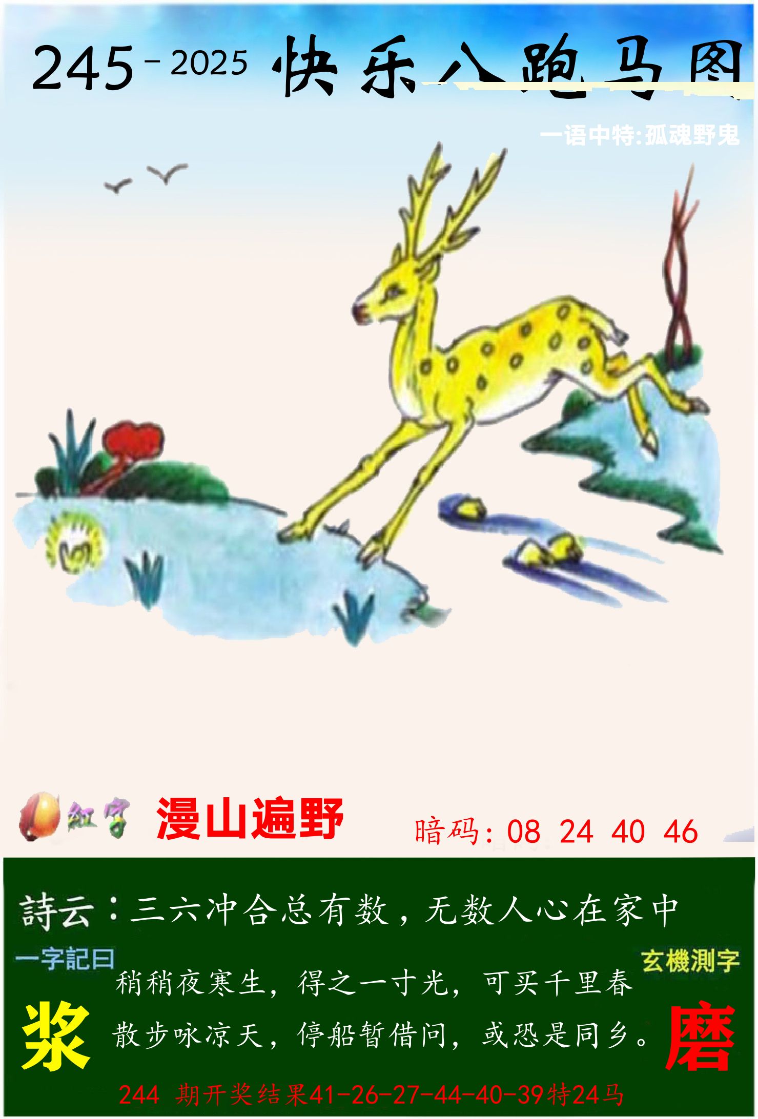澳门跑马 第245期