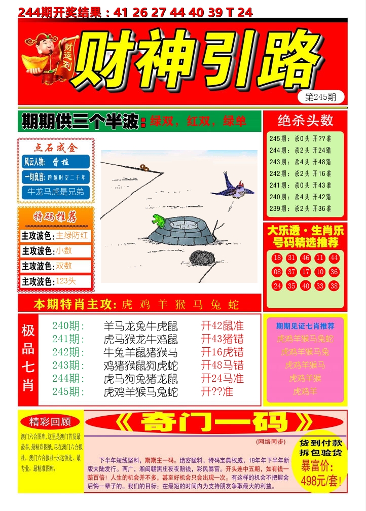 财神引路 第245期