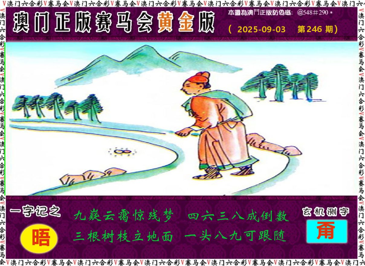赛马会黄金版 第246期