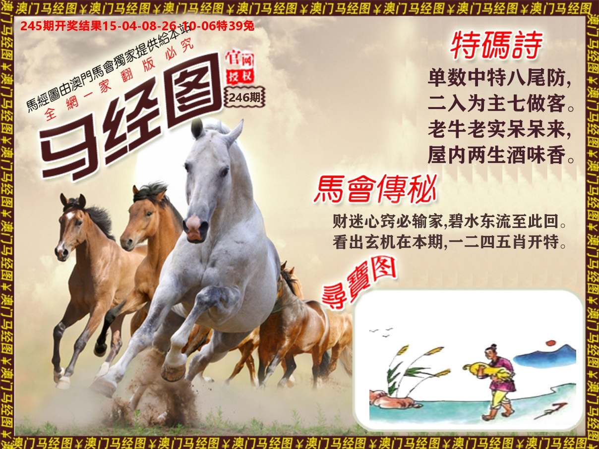 马经系列 第246期