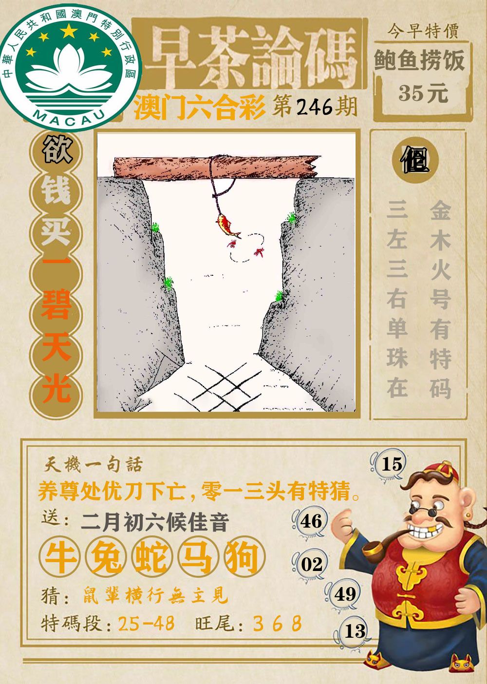 早茶论码 第246期