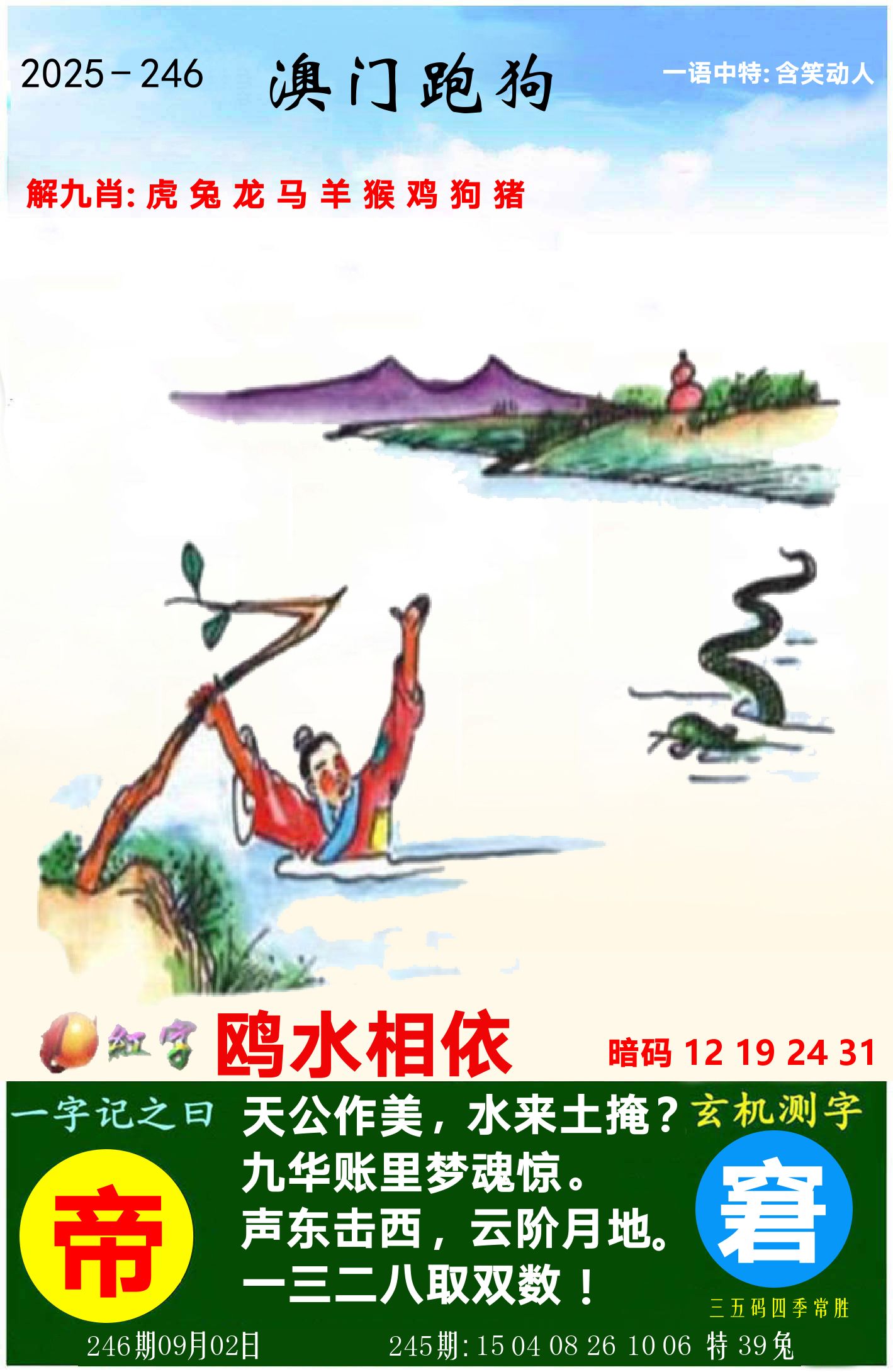 澳门跑狗图 第246期