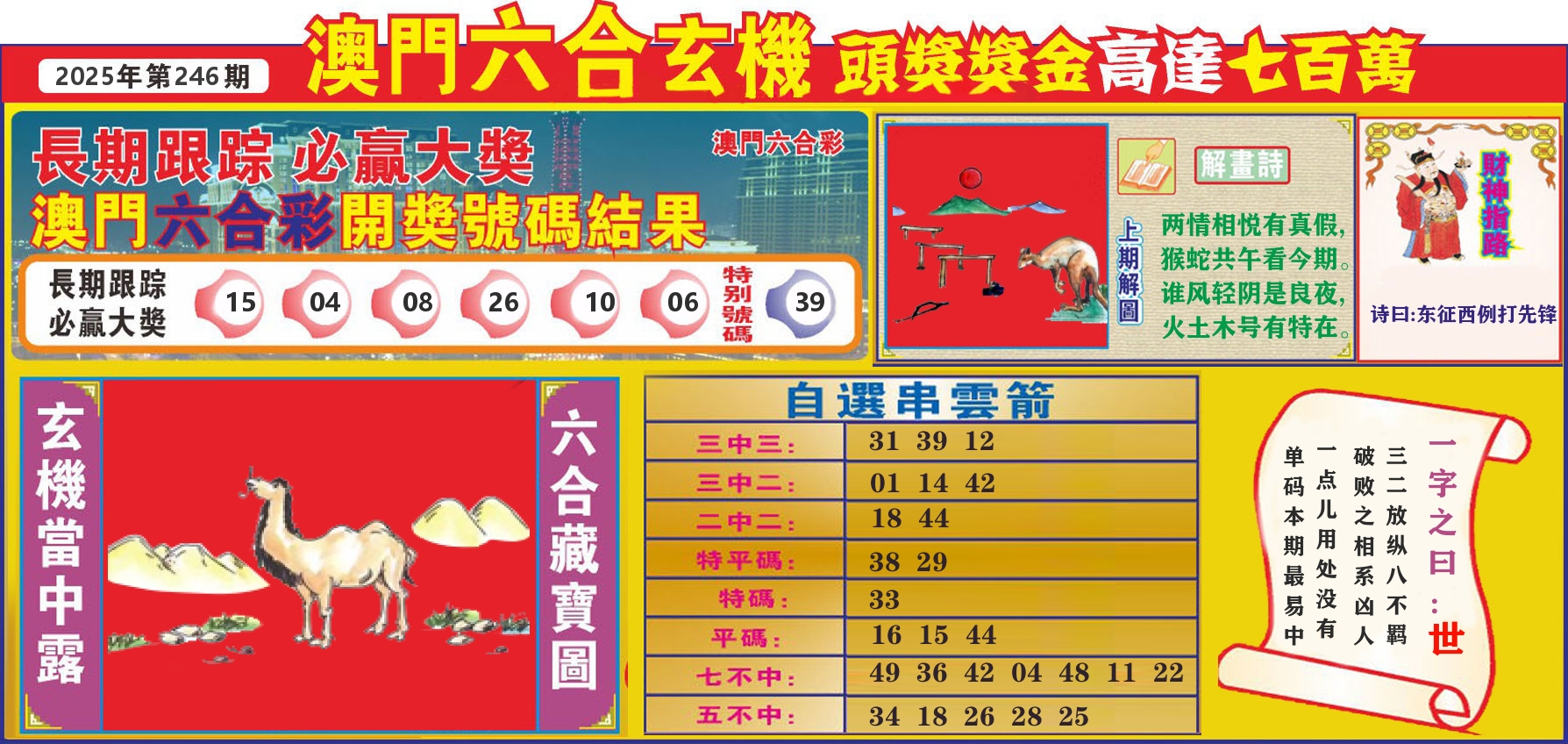 七星彩图C 第246期